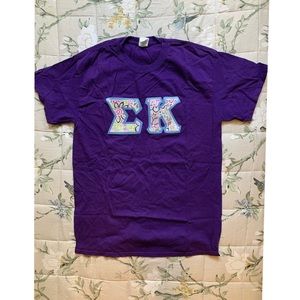Sigma Kappa Purple Letters Tee